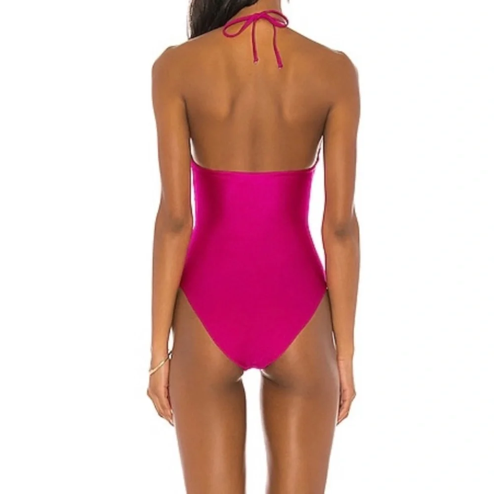 Lovers & Friends Aliah one piece swimsuit in hot magenta small - Picture 3 of 5